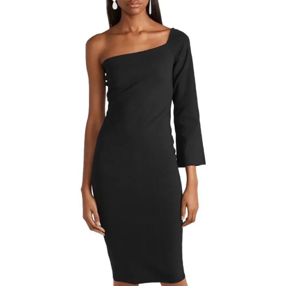 solace london fiorella knit midi dress black UK8/US4 - Picture 3 of 10
